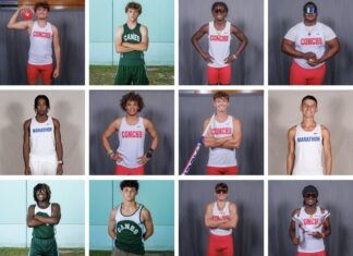 a series of photos of men in different sports uniforms